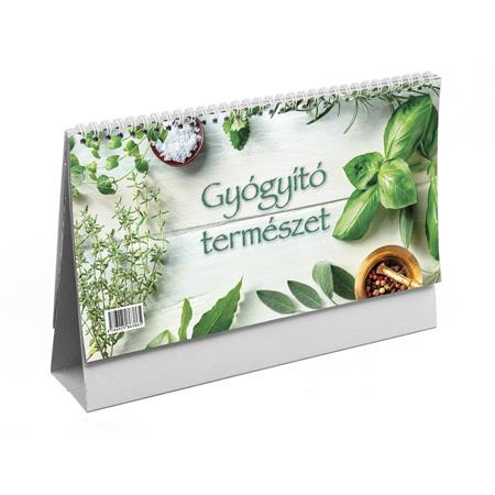 Naptár, asztali, álló, TOPTIMER, "Gyógyító természet"