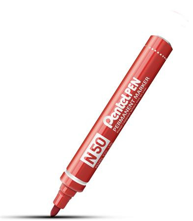 Image of Alkoholos marker, 2 mm, kúpos, PENTEL "N50", piros