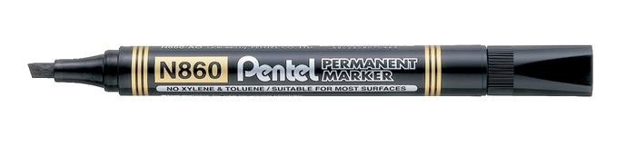 Image of Alkoholos marker, 0,6-4,5 mm, vágott, PENTEL "N860", fekete