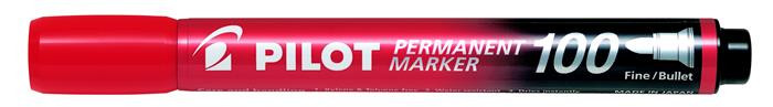 Image of Alkoholos marker, 1 mm, kúpos, PILOT "Permanent Marker 100", piros