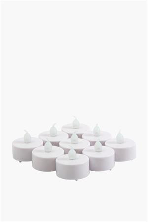 Image of Led mécses, 10 db, fehér fényű