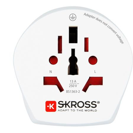 Image of Adapter, Ausztráliába, Kínába, Európába utazóknak, földelt, SKROSS