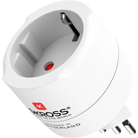Image of Adapter, Svájcba, Olaszországba, Brazíliába utazóknak, földelt, SKROSS