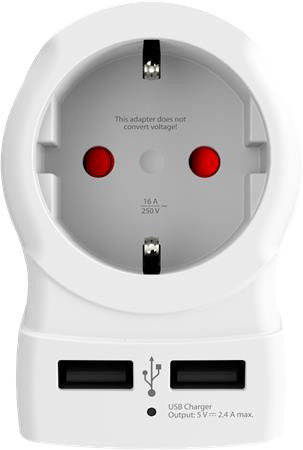 Image of Adapter, Egyesült Királyságba utazóknak, USB, földelt, SKROSS