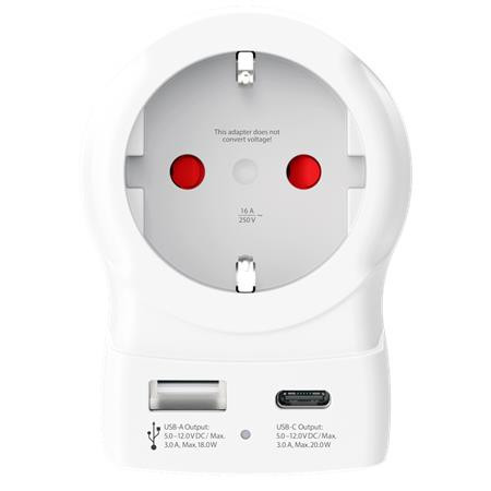 Image of Adapter, Egyesült Államokba utazóknak, USB-C + USB-A, SKROSS