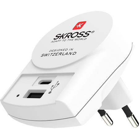 Image of Hálózati töltő, 1xUSB-A, 1xUSB-C, SKROSS