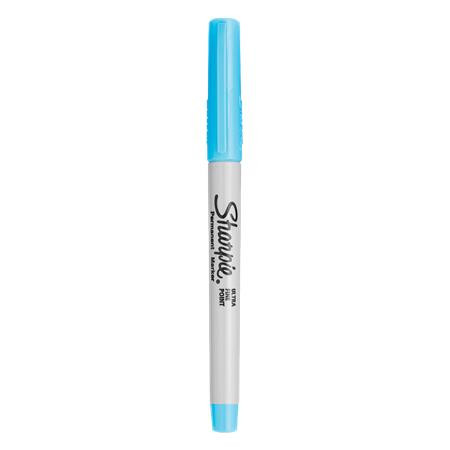 Image of Alkoholos marker, 0,5 mm, kúpos, SHARPIE "Ultra Fine Point", világoskék