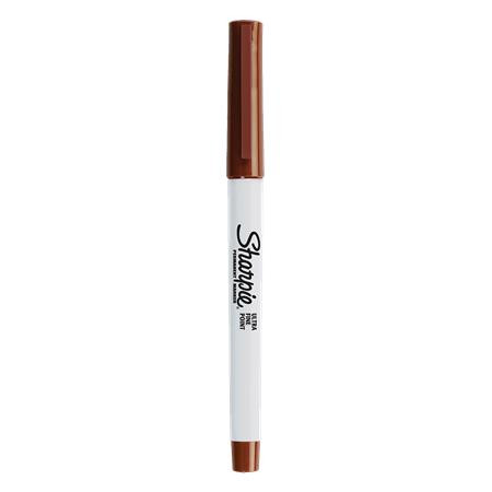 Image of Alkoholos marker, 0,5 mm, kúpos, SHARPIE "Ultra Fine Point", barna
