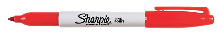 Image of Alkoholos marker, 1 mm, kúpos, SHARPIE "Fine Point", piros