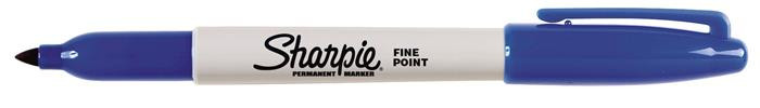 Image of Alkoholos marker, 1 mm, kúpos, SHARPIE "Fine Point", kék