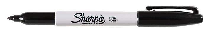 Image of Alkoholos marker, 1 mm, kúpos, SHARPIE "Fine Point", fekete
