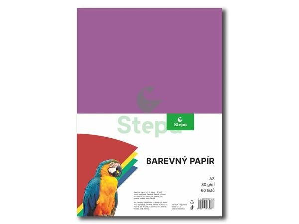 Image of Rajzlap A3, 180g, 5x12 lap, STEPA, vegyes színek