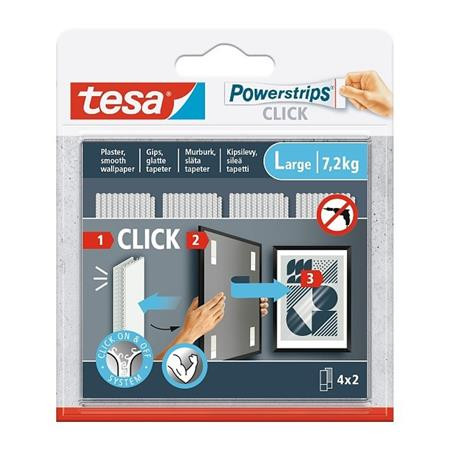 Image of Akasztó, öntapadó, S méret, TESA "Powerstrips CLICK"