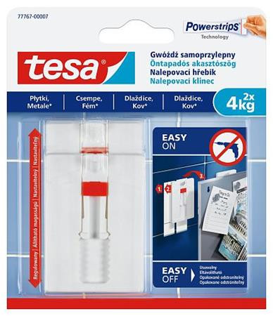 Image of Akasztószög, öntapadó, állítható, TESA "Powerstrips®", sima felületre