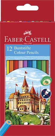 Image of Színes ceruza készlet, hatszögletű, FABER-CASTELL "Classic", 12 különböző szín