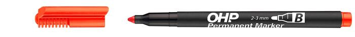 Image of Alkoholos marker, OHP, 2-3 mm, B, ICO, piros