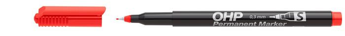 Image of Alkoholos marker, OHP, 0,3 mm, S, ICO, piros
