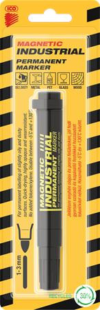 Image of Alkoholos marker, ipari, 1-3 mm, kúpos, mágnessel, ICO "Magnetic industrial permanent 11 XXL", fekete