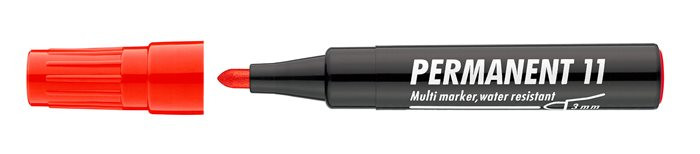 Image of Alkoholos marker, 1-3 mm, kúpos, ICO "Permanent 11", piros