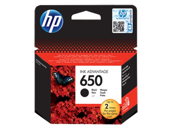 Image of CZ101E Tintapatron Deskjet Ink Advantage 2510 sor nyomtatókhoz, HP 650, fekete, 360 oldal