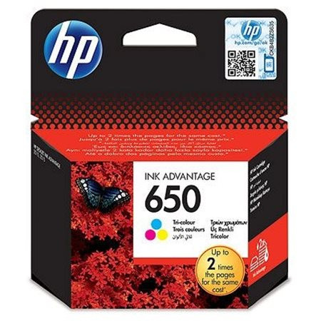 Image of CZ102E Tintapatron Deskjet Ink Advantage 2510 sor nyomtatókhoz, HP 650, színes, 200 oldal
