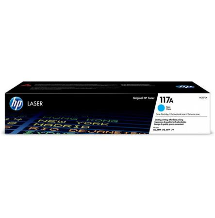 Image of W2071A Lézertoner Color Laser 150, MFP178, MFP179 nyomtatókhoz, HP 117A, cián, 0,7k