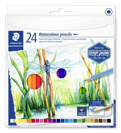 Image of Akvarell ceruza készlet, hatszögletű, STAEDTLER® "146 10C", 24 különböző szín