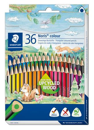 Image of Színes ceruza készlet, háromszögletű, STAEDTLER "Noris Colour 187", 36 különböző szín