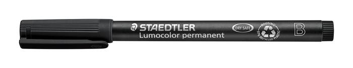 Image of Alkoholos marker, OHP, 1-2,5 mm, STAEDTLER "Lumocolor® 314 B", fekete