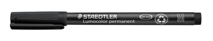 Image of Alkoholos marker, OHP, 1 mm, STAEDTLER "Lumocolor® 317 M", fekete