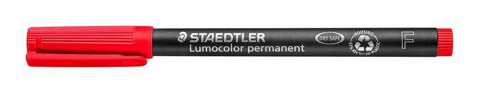 Image of Alkoholos marker, OHP, 0,6 mm, STAEDTLER "Lumocolor® 318 F", piros