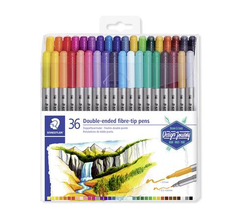 Image of Rostirón készlet, 0,8/3,0 mm, kétvégű, STAEDTLER® "3200", 36 különböző szín