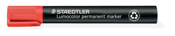 Image of Alkoholos marker, 2-5 mm, vágott, STAEDTLER "Lumocolor® 350", piros