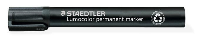 Image of Alkoholos marker, 2-5 mm, vágott, STAEDTLER "Lumocolor® 350", fekete