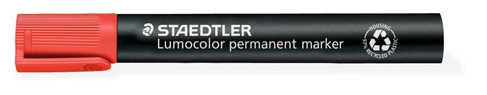 Image of Alkoholos marker, 2 mm, kúpos, STAEDTLER "Lumocolor® 352", piros