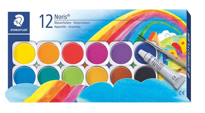 Image of Vízfesték, 12 darabos, STAEDTLER "Noris 888"
