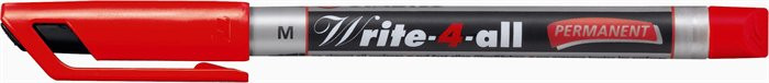 Image of Alkoholos marker, 1 mm, kúpos, STABILO "Write-4-all", piros