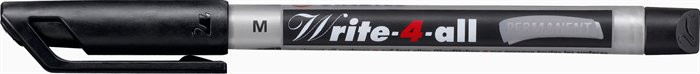 Image of Alkoholos marker, 1 mm, kúpos, STABILO "Write-4-all", fekete