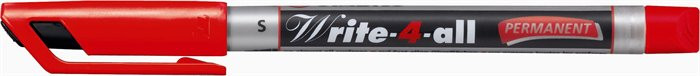 Image of Alkoholos marker, 0,4 mm, kúpos, STABILO "Write-4-all", piros