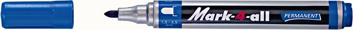 Image of Alkoholos marker, 1,5-2,5 mm, kúpos, STABILO "Mark-4-all", kék