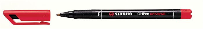 Image of Alkoholos marker, 0,7 mm, STABILO "OHPen F", piros