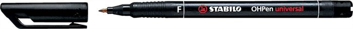 Image of Alkoholos marker, 0,7 mm, STABILO "OHPen F", fekete