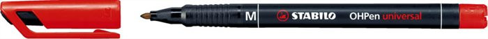 Image of Alkoholos marker, 1 mm, STABILO "OHPen M", piros