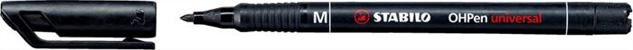 Image of Alkoholos marker, 1 mm, STABILO "OHPen M", fekete