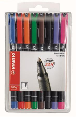 Image of Alkoholos marker, 1 mm, STABILO "OHPen M", 8 különböző szín