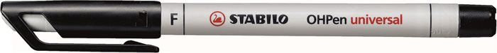 Image of Alkoholmentes marker, OHP, 0,7 mm, STABILO "OHPen F", fekete