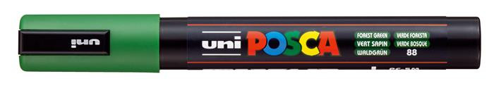 Dekormarker, 1,8-2,5 mm, UNI "Posca PC-5M", erdőzöld