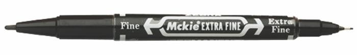 Image of Alkoholos marker, 0,5/1,0 mm, kétvégű, ZEBRA "Mckie Extra Fine", fekete