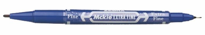 Image of Alkoholos marker, 0,5/1,0 mm, kétvégű, ZEBRA "Mckie Extra Fine", kék