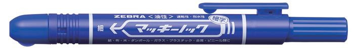 Image of Alkoholos marker, 1,3 mm, nyomógombos, ZEBRA "Mckie Retractable", kék